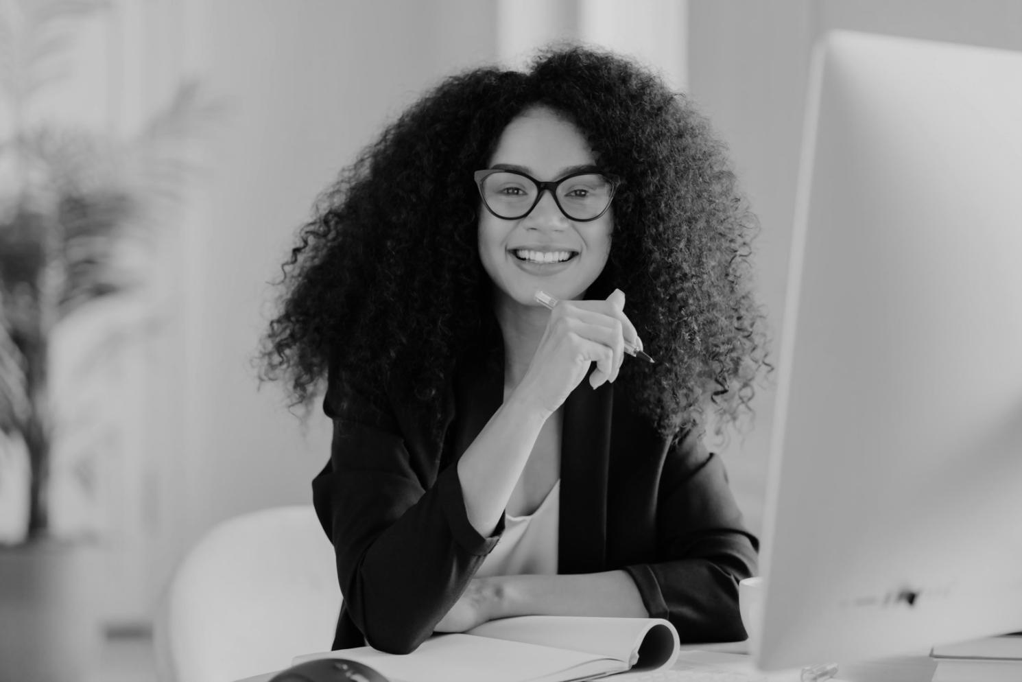 Startup founders reviewing financial projections and growth metrics